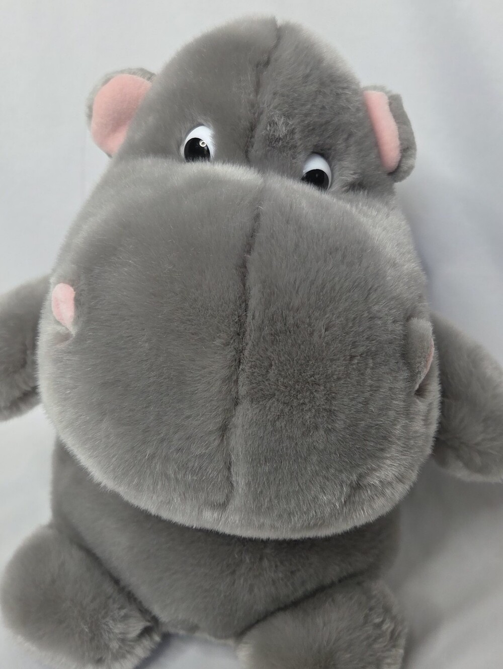 A&A Gray Plush Hippo Stuffed Animal